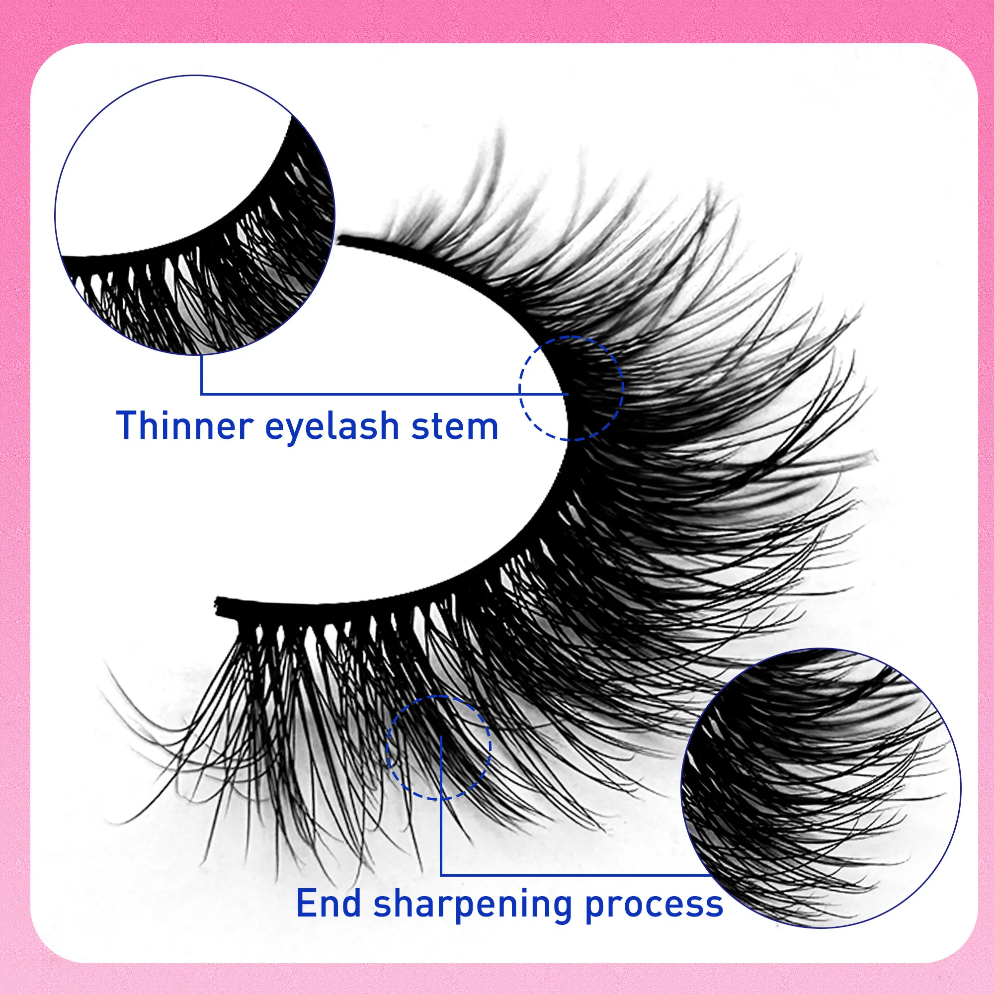 رموش المنك المتوسطة الرموش الصناعية طويلة 5 زوج/حزمة ثلاثية الأبعاد مجعد سميكة رموش بالمنك بالجملة نظرة طبيعية مثل لاش تمديد #3