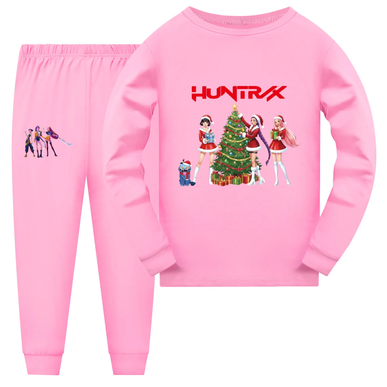 

Kpop Demon Hunters Рождественская детская одежда Rumi Mira Zoey пижамный комплект для девочек модные пижамы с длинными рукавами для мальчиков детская одежда для сна