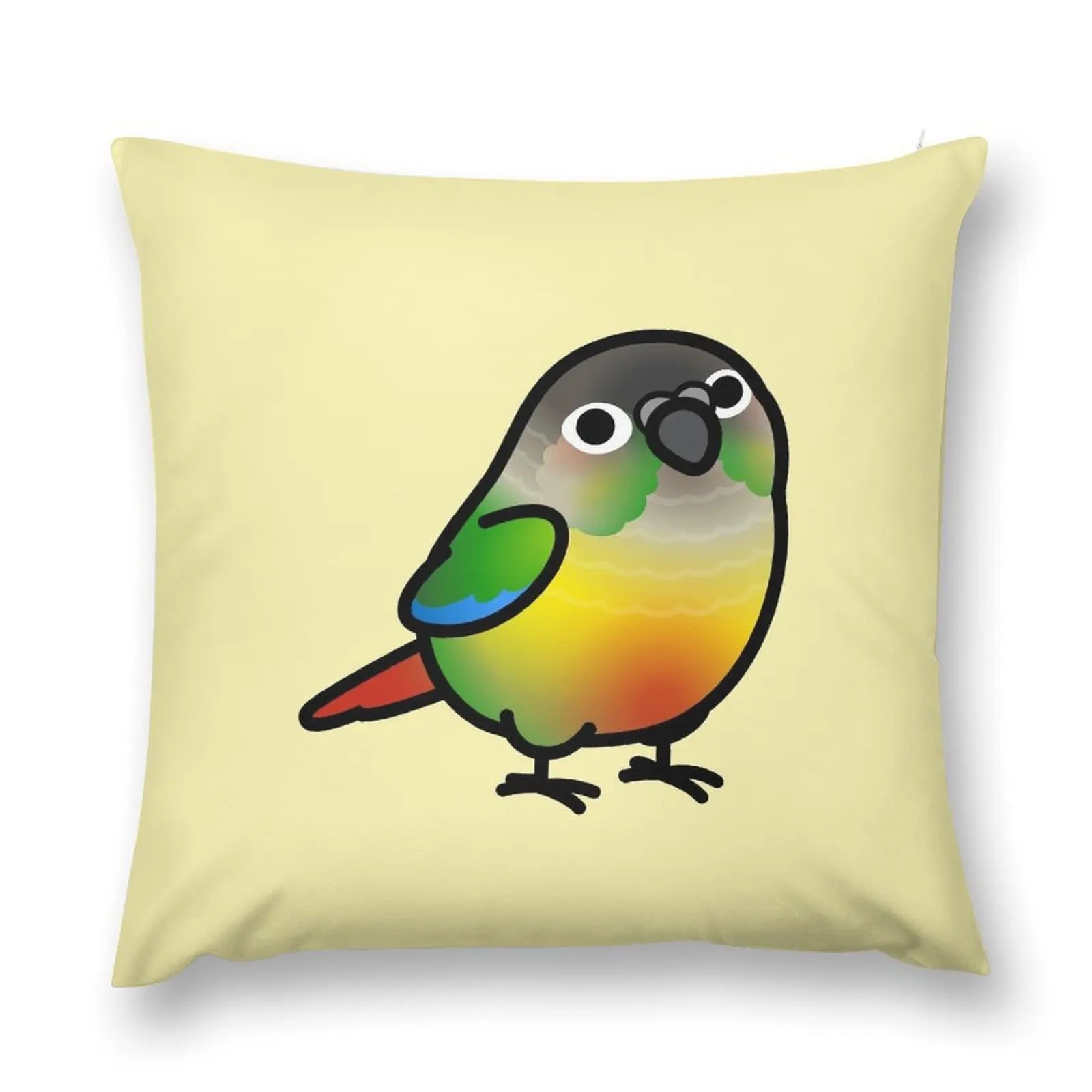 Chubby Yellow-sided Green Cheek Conure Throw Pillow Pillowcases Bed Cushions pillow pillowcase Sofa Cushions Covers pillow