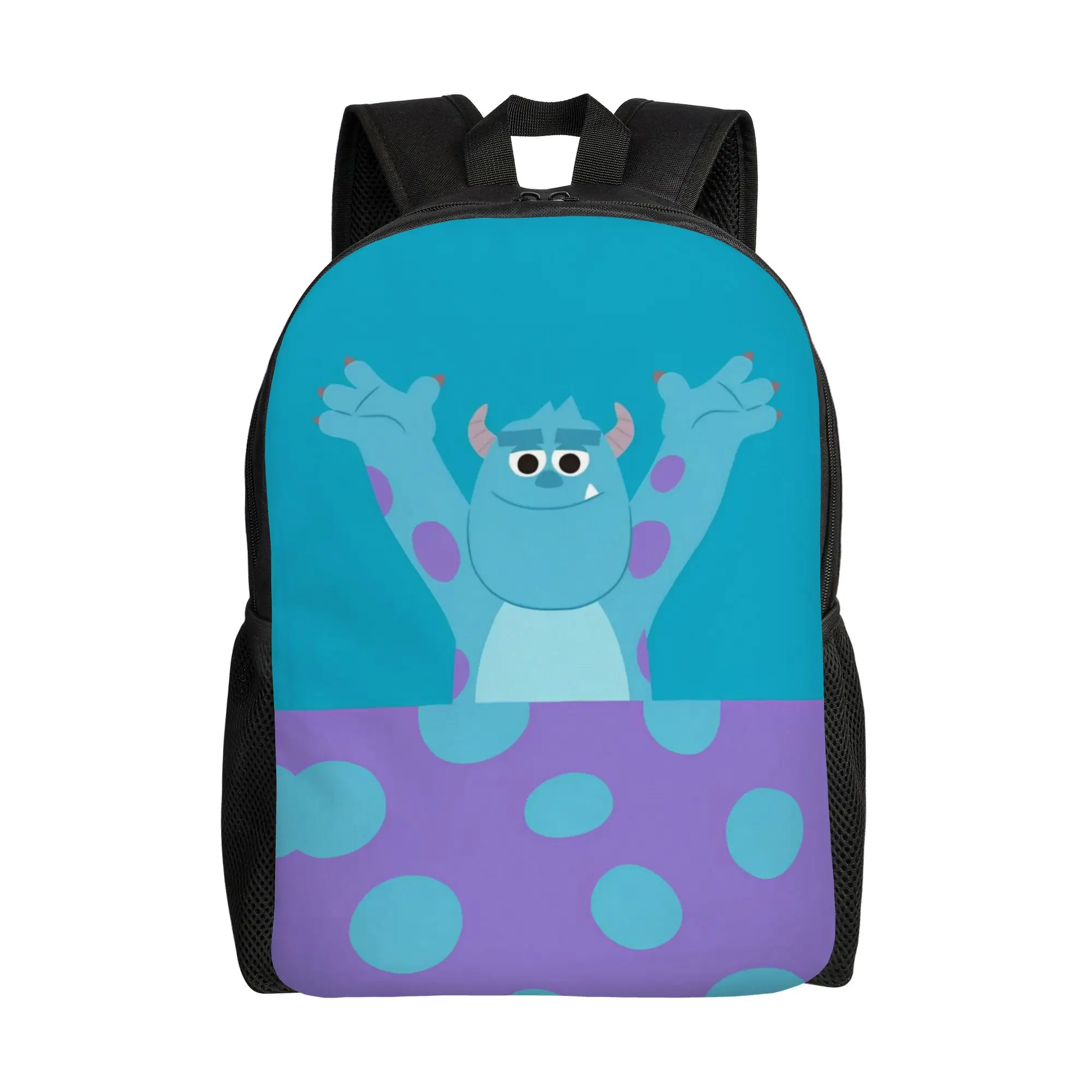 

Рюкзак Monsters University для мужчин: Салливан, Салли, Майк. Прочные рюкзаки из полиэстера. Уличный стиль. Школьные сумки. Дизайнерский рюкзак для путешествий.