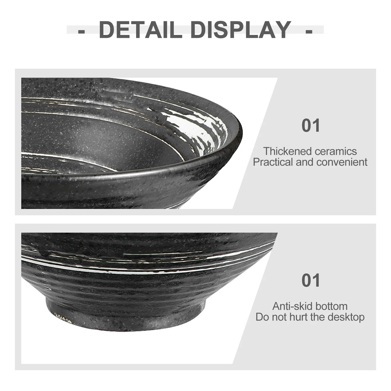 

Керамическая миска для рамэна, японский дизайн, материал премиум-класса, легко чистится, универсальный контейнер для супа, лапши, салата, керамическая миска