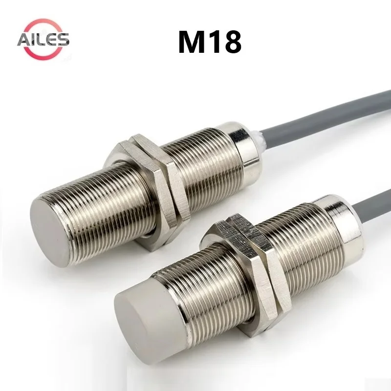 

M18 Inductive Sensor Switches NPN PNP 3Wires Proximity Switches NO NC 5mm 8mm 12mm 16mm 20mm Detect Distance High Head Flat Head