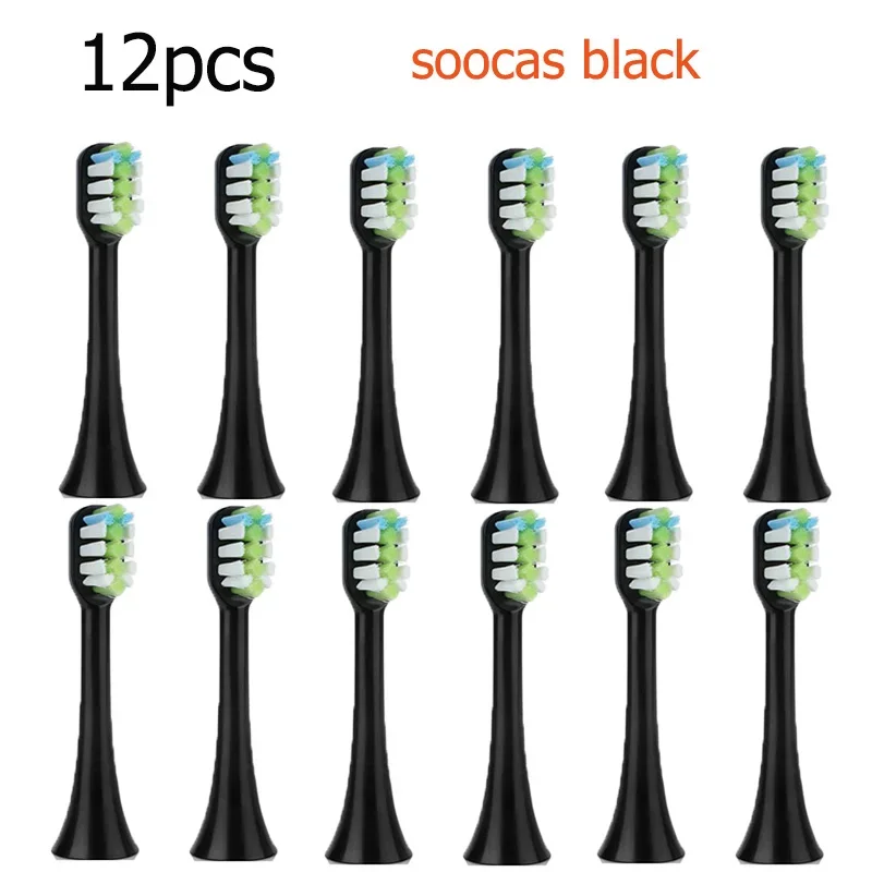 12pcs Fit for Soocas X1/X3/X5 or xiaomi Mijia T300/500  Replacement Toothbrush Heads  Sonic Electric Tooth Brush Heads