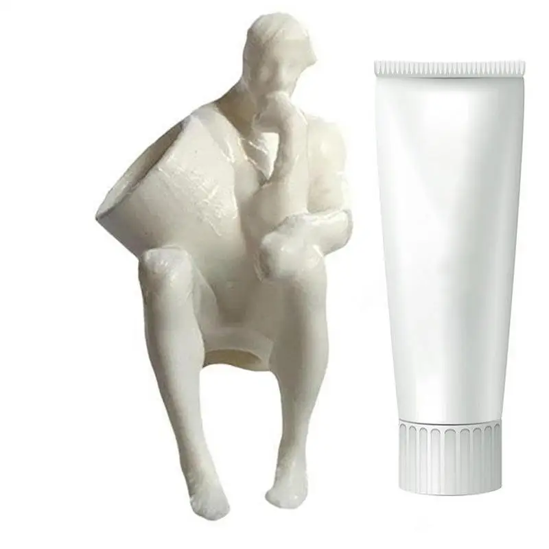 Pooping Thinker Topper de pasta de dientes a tope, exprimidor de pasta de dientes, dispensador Tricky, accesorios de baño, novedad divertida