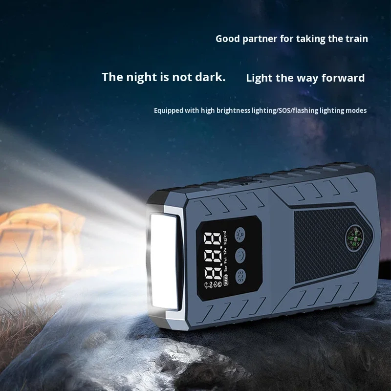 Nowy awaryjny rozrusznik samochodowy, przenośna stacja zasilania, inwerter sinusoidalny MPPT, młotek bezpieczeństwa, funkcje ładowania telefonu