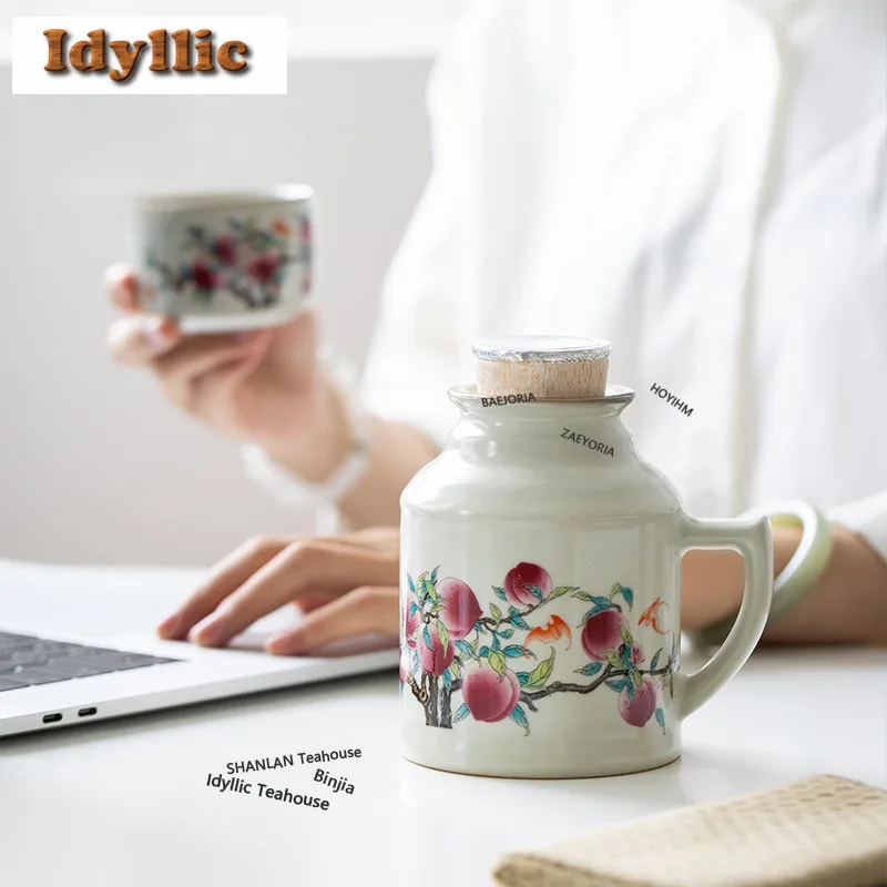Nine Peaches Teapot Traditional Tea Infuser Pot Tea Brewing Kettle With Strainer Kung Fu Tea Tea Services Supplies Collection
