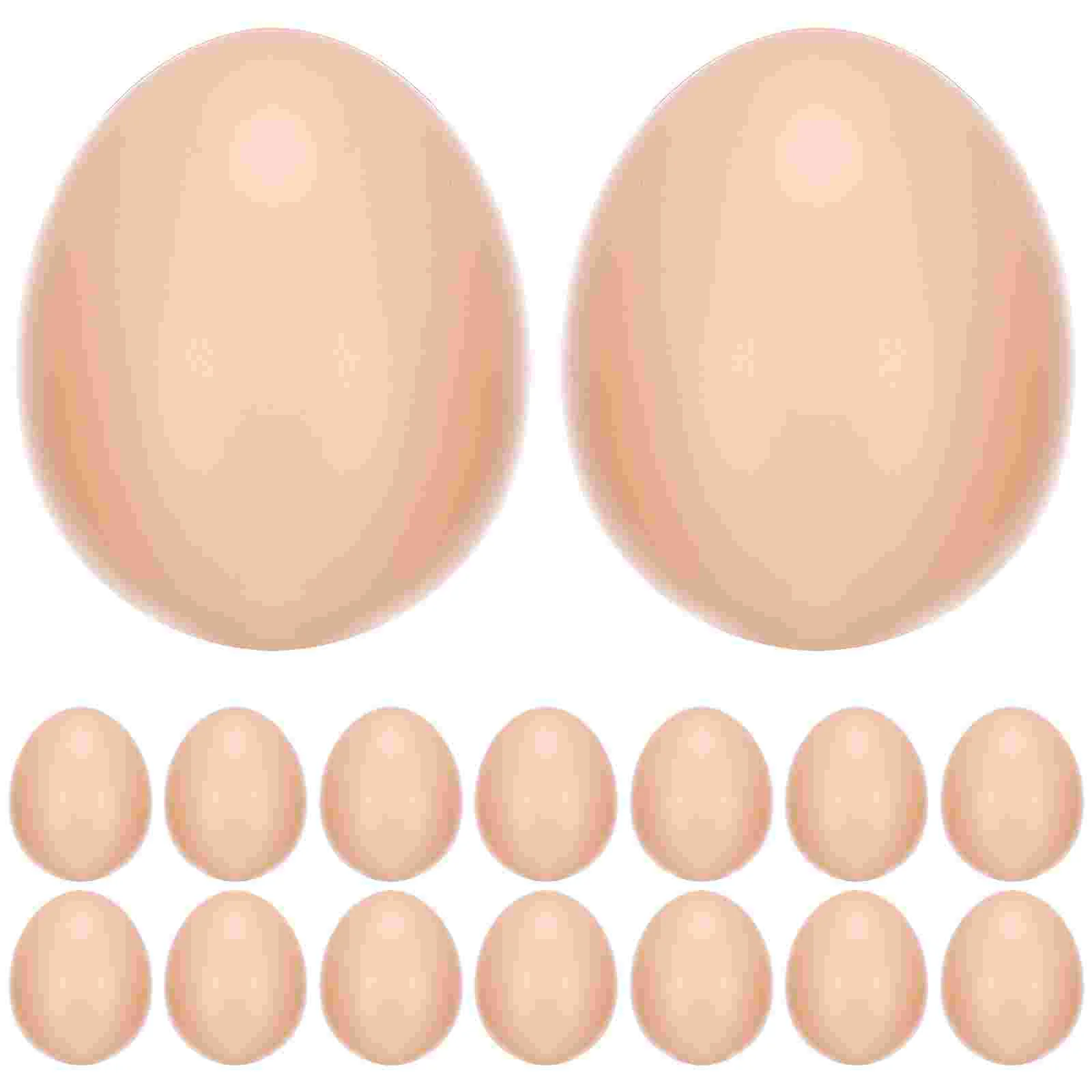 20 Pcs Simulated Plastic Eggs Fake Toys for Kids White Easter Graffiti Simulation Wooden Child