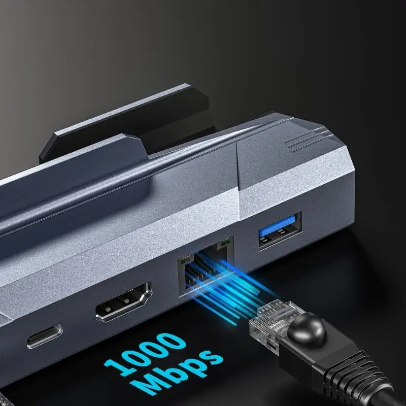 83CC Multiport USB C Docking Hubs with SteamDeck ROG Featuring USB A USB C 4K HDMI2.0 and PD Fast Charging