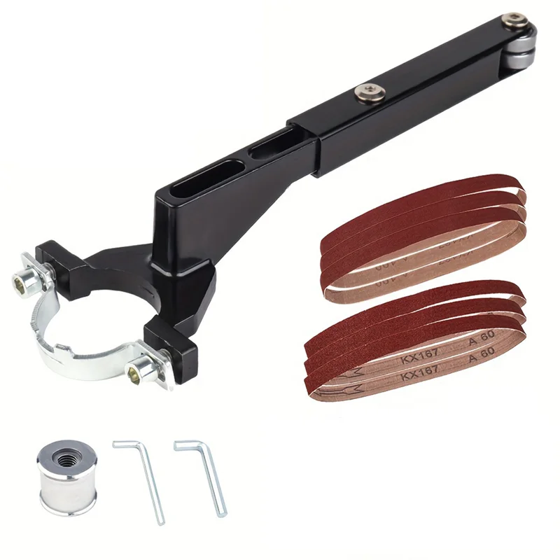 Ialj-mini lixadeira máquina de polimento moedor, moedor de ângulo modificado lixadeira de cinto acessórios adequados para moedor de ângulo de 125mm