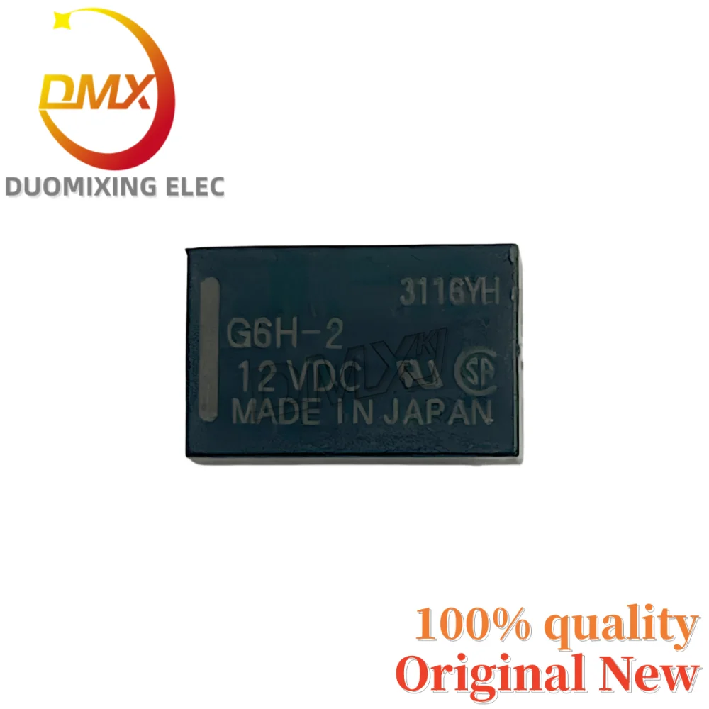 5PCS/LOT 100% Original G6H-2 12VDC Miniature Signal Relay DPDT 10-Pin