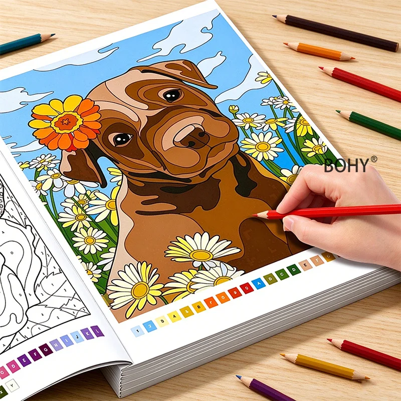 1 Adult Digital Coloring Book, 32 Pages, Relaxing At Home, Cultivating Color Aesthetics and Concentration, Great Holiday Gift