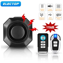 ELECTOP Bicycle Wireless Vibration Alarm Burglar Alarm Remote Control Waterproof Motorcycle Taillight Brake Sensing Tail Light