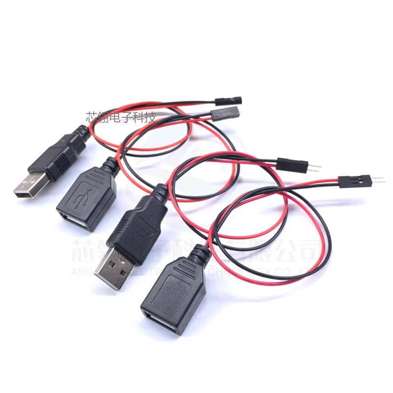 USB to DuPont 2.54mm 1P2P Two-Core Power Cable Chassis Control Extension Connection Adapter DIY Power Supply