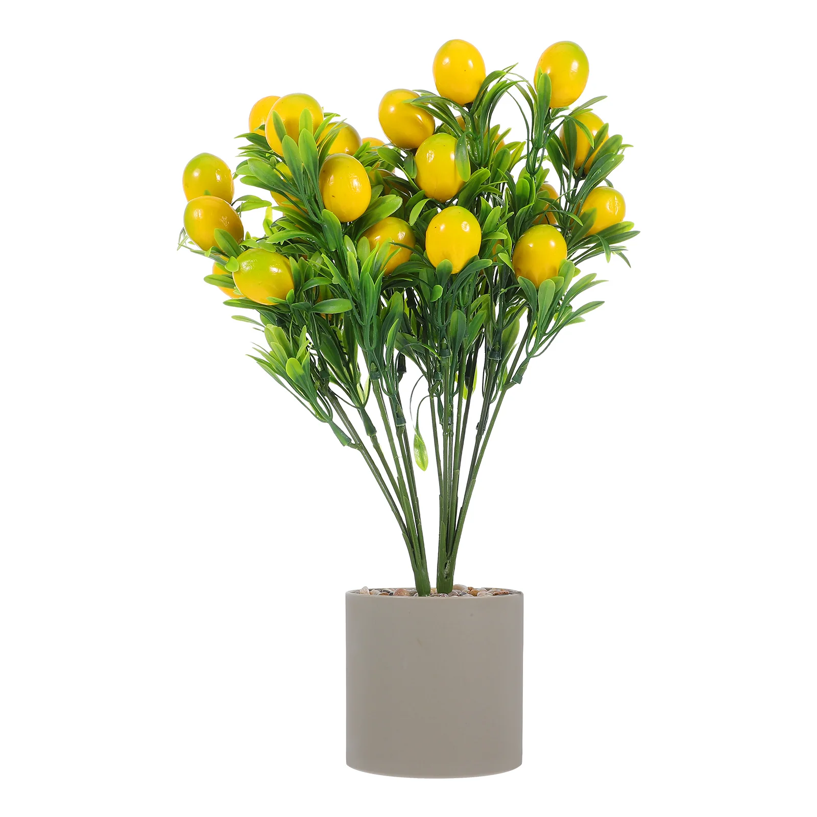 

Lemon Potted Plant Fake Artificial Tree Household Plants Plastic Flowers Faux Fruit Lemons Kitchen Accessories