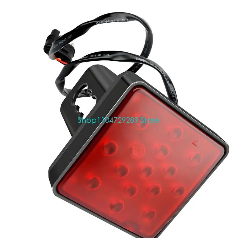 D8KE Utility Trailer Tail Light Assembly with Square Housing, Cable and Mount Bracket for Daily Road Towing Use