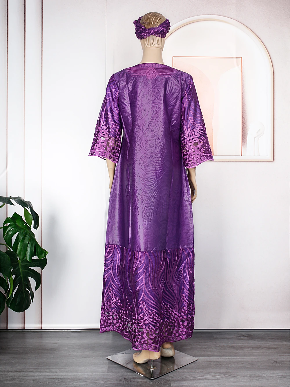 purple african dresses Idera African Print Dress