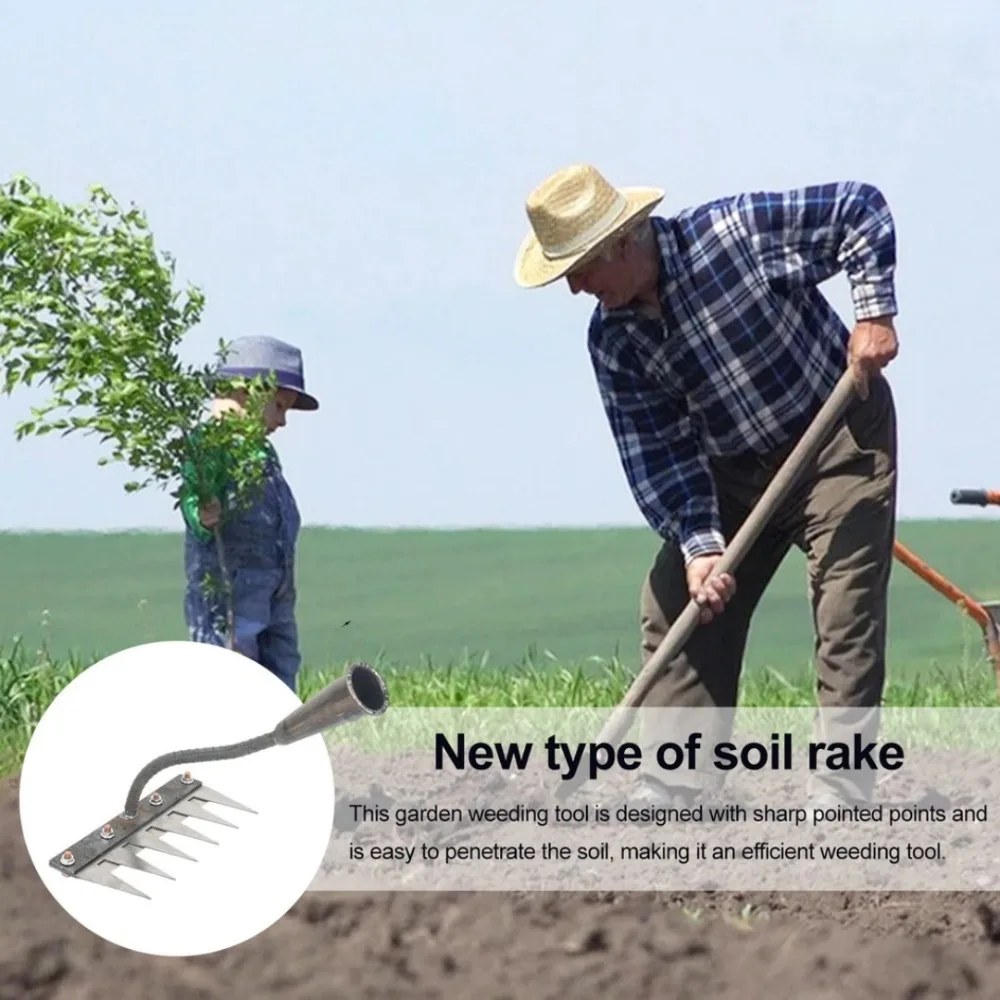 5/6/7/8 في سن المراهقة إزالة الأعشاب الضارة الحديد مسمار أشعل النار مجرفة معدنية قابلة للفصل لحديقة الزراعية الحراثة إزالة الأعشاب الضارة زراعة الخضروات القش مجرفة #2