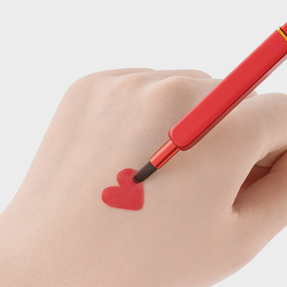 

Lip Brush Professional Bionic Wool Comfort H Portable Makeup Tool Eyeshadow Applicator Lip Gloss Retractable Tint Aluminum