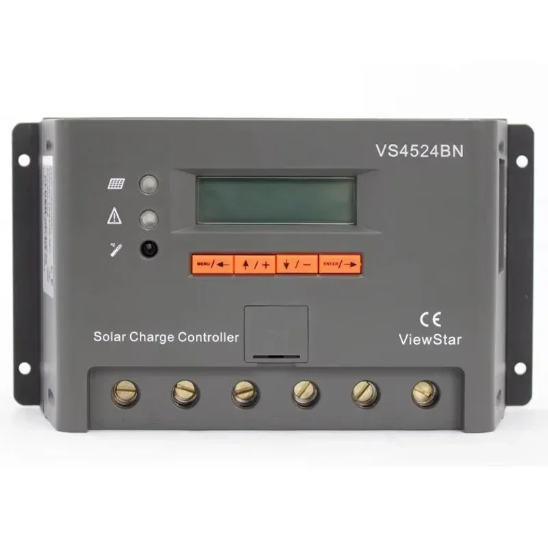 

VS4524BN 45A 12 В/24 В ШИМ-контроллер солнечного зарядного устройства RS485 ЖК-дисплей