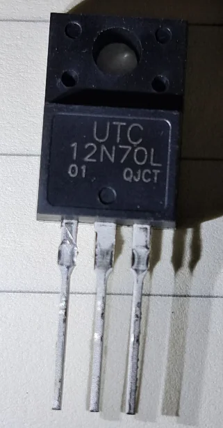 1pcs/lot UTC12N70L  UTC-12N70L  12N70L-TF3-T  TO220F 12A 700V N-CHANNEL POWER MOSFET ENHANCEMENT MODE MOSFET 12N70L