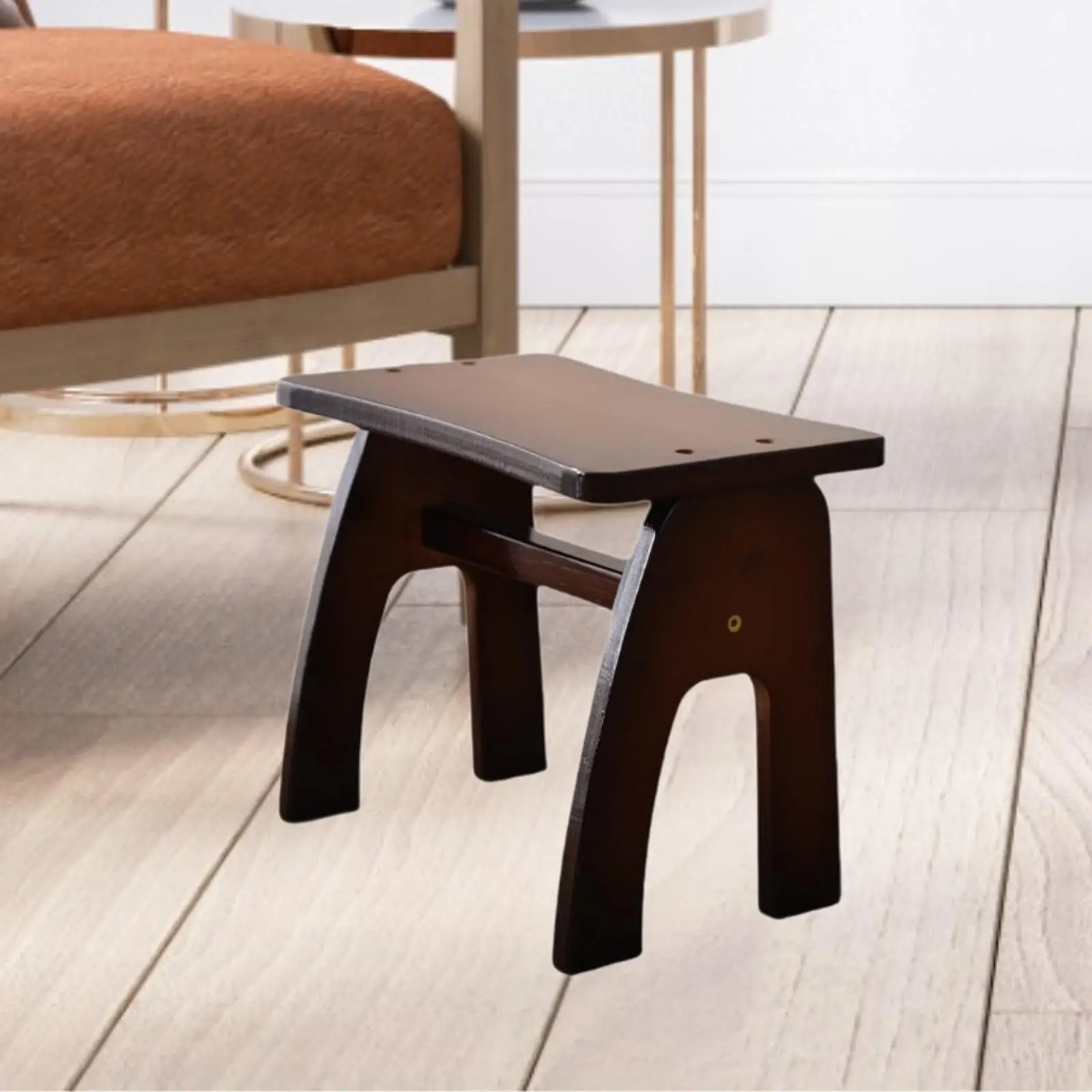 Wood Stool Solid Household Small Footstool for Beside Entryway Kitchen