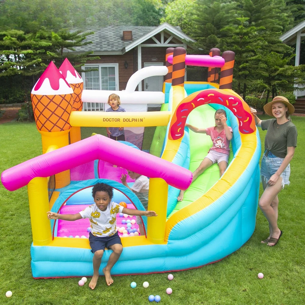 

Children's inflatable castle, household small children's playground inflatable slide Oxford cloth inflatable trampoline