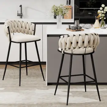 30-Inch Velvet Bar Stools Set 14