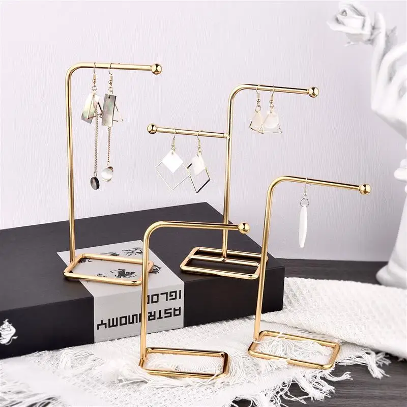 Hochwertige Schmuck Veranstalter Regal Metall Ohrring Lager regal DIY Schmuck Veranstalter Halter Anhänger Halskette Display Stand