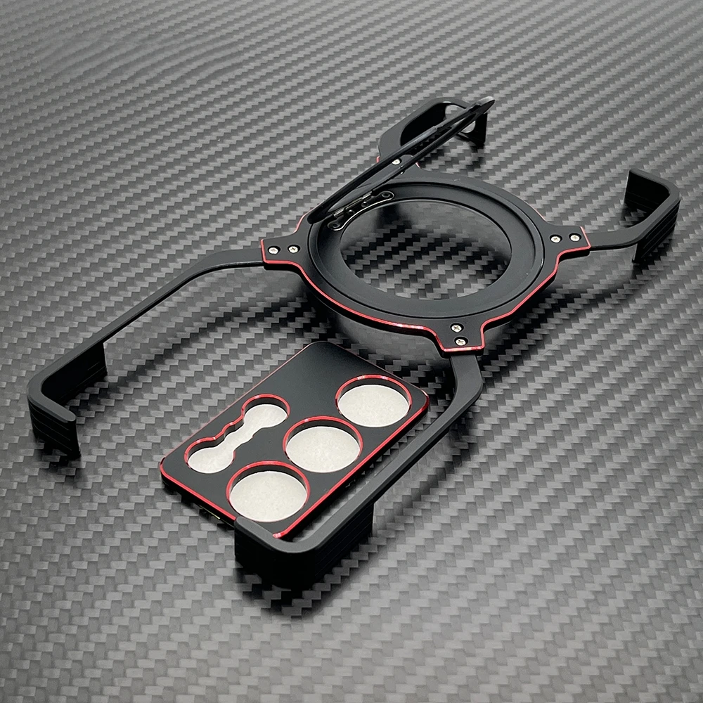 S24+ plus Rimless Frame S24 U And with Built-in Rotation Magnetic Holder Light Metal Bumper for Samsung Galaxy S25 Ultra Case