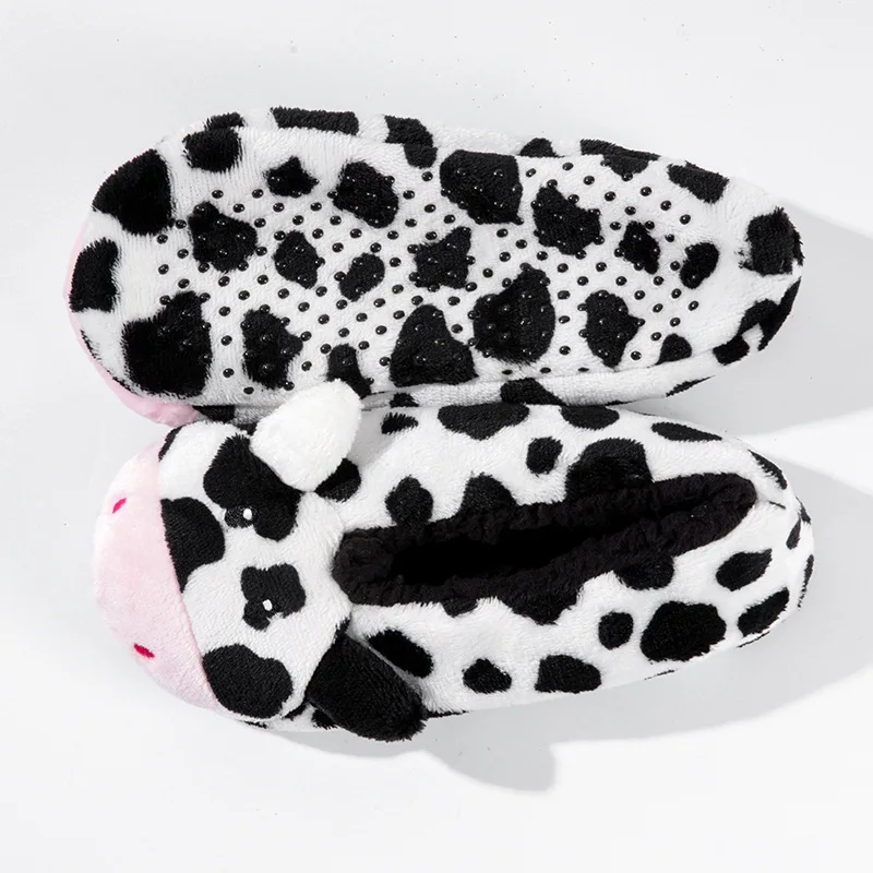 

Non-Slip Grip Sock Slipper Indoor Fleece Thickened Autumn Winter Floor Cute Adult Home Floor Shoes Warm soft-soled 3W106