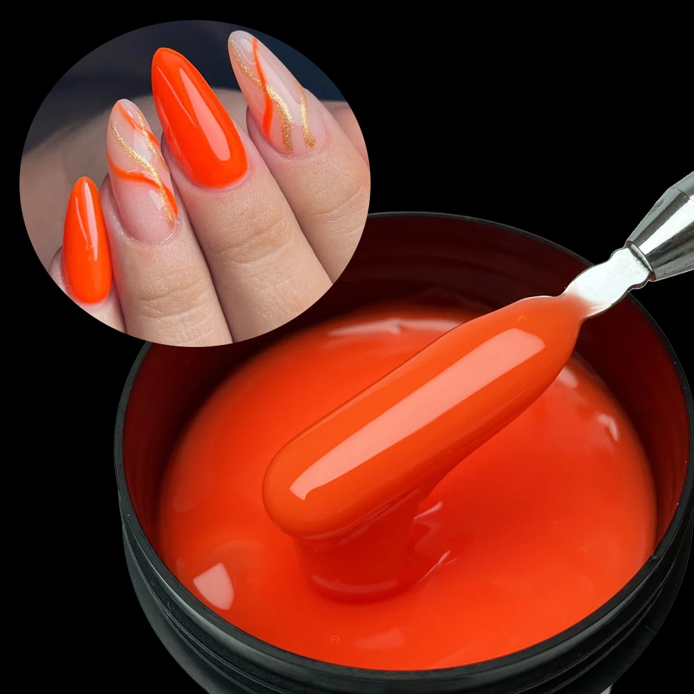 جل أظافر Jillnails 100G نيون منشئ أخضر برتقالي أحمر جل تسوية ذاتي المستوى طلاء أظافر 100 جرام/3.527fl.oz.e