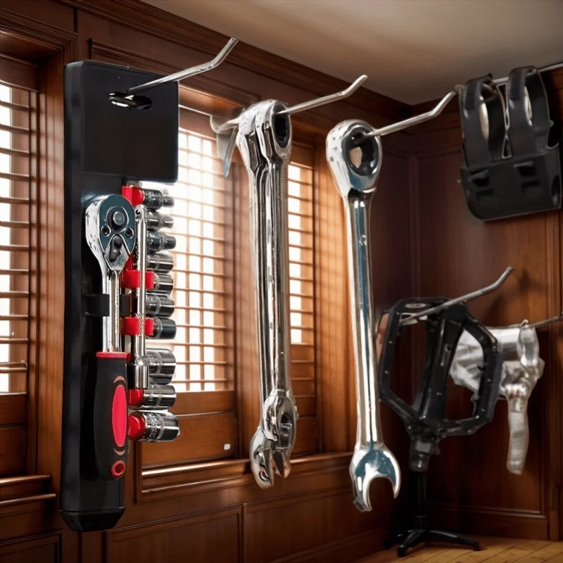 Conjunto de soquete de aço carbono de 12 peças com chave de catraca - ideal para manutenção de automóveis, motocicletas e bicicletas, itens essenciais para reparo de automóveis