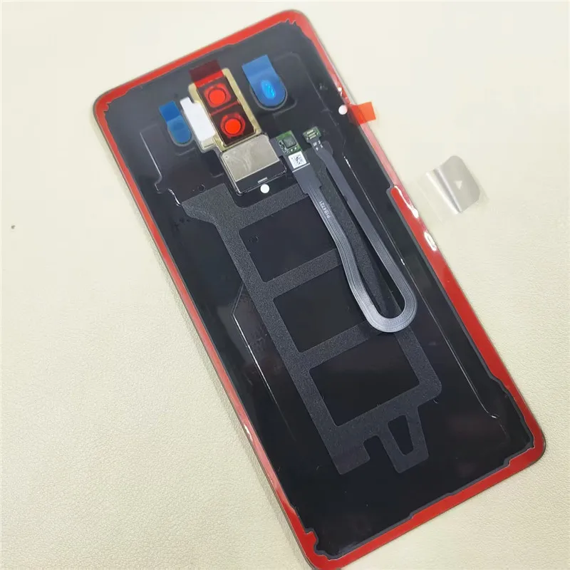 Glass Rear Door Housing for Huawei Mate 10 Pro  Battery Back Cover Case with Fingerprint Sensor+Camera Lens+Flash Light