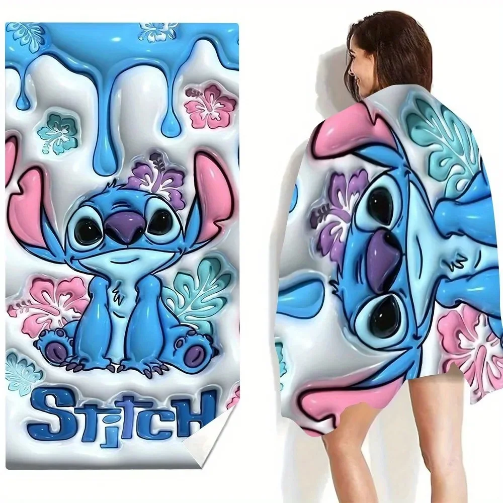 

Summer Stitch Beach Towels Sandproof for Kids Adults Anime Funny Bath Towels Microfiber Travel Quick Fast Dry Sand Outdoor Swim