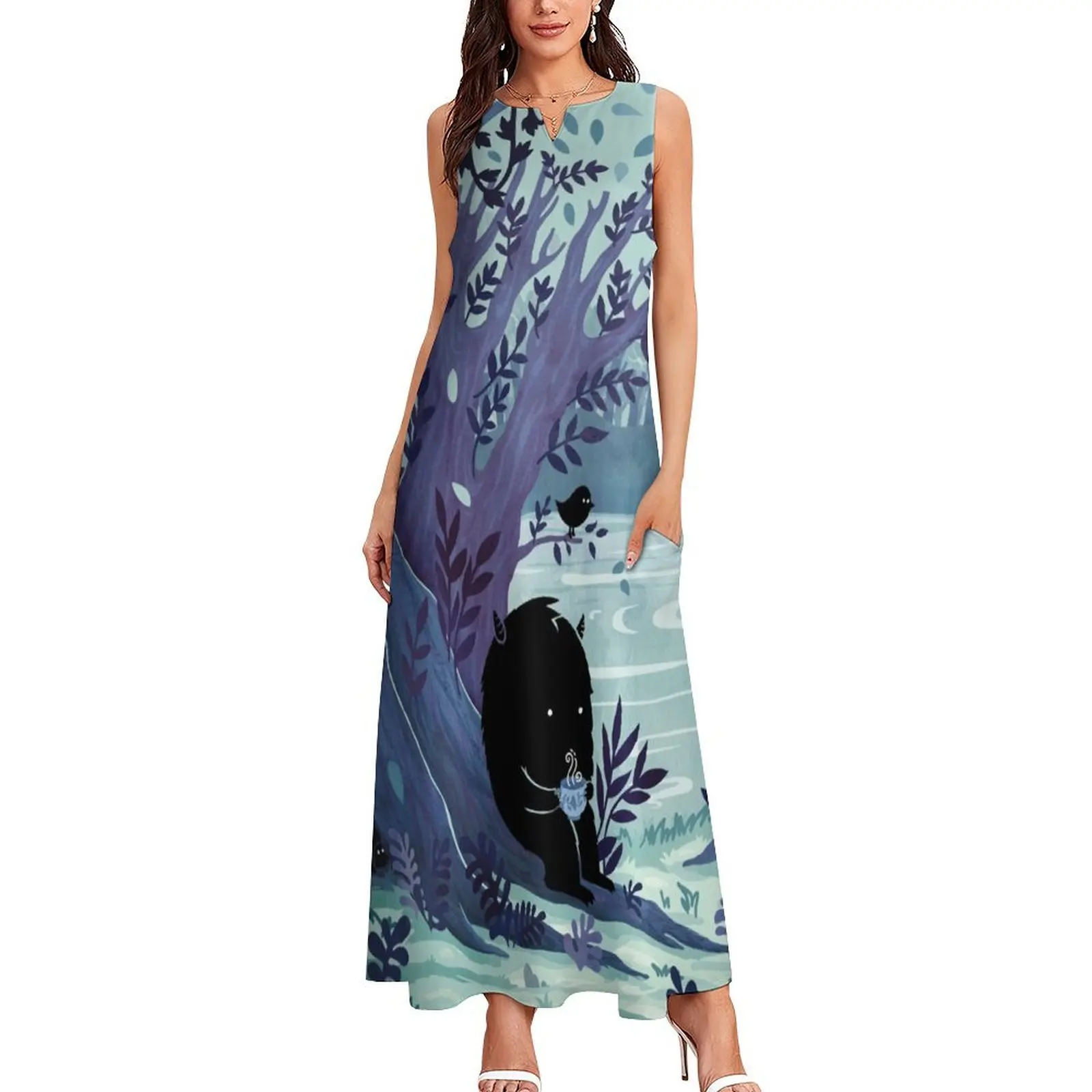 A Quiet Spot of Tea Long Dress evening dresses women ladies dresses for special occasions beach outfits for women