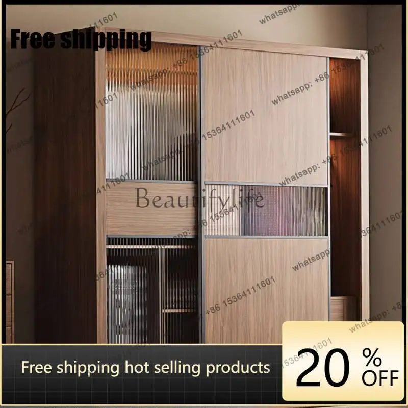 

LJY Japanes Style Wardrobes European Modern Luxury Wooden Bedroom Wardrobes Space Saving Storage Armarios De Ropa Furniture Home