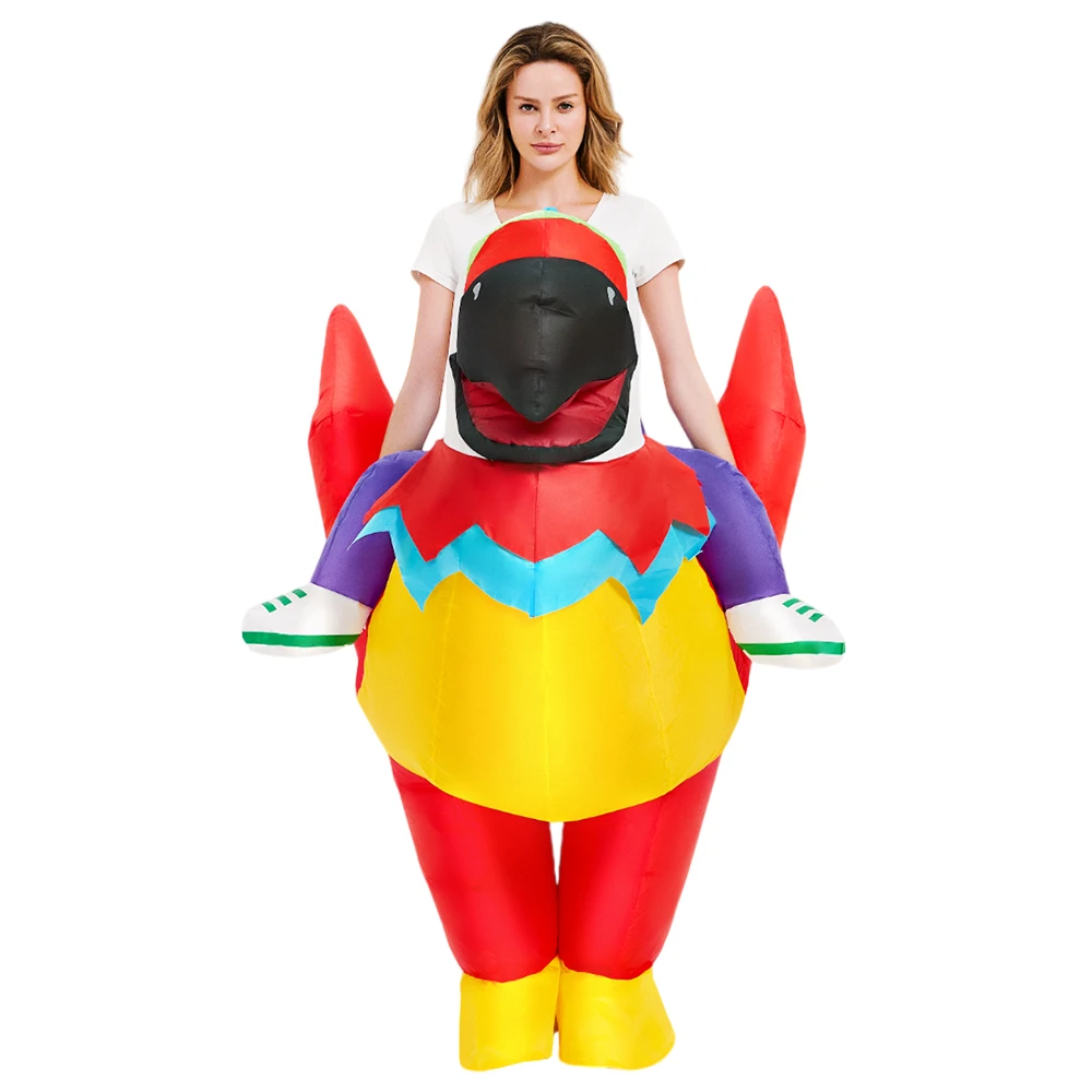 New Adult Animal Parrot Rooster Flamingo Inflatable Costume Dress Suits Purim Halloween Christmas Anime Party Cosplay Costumes