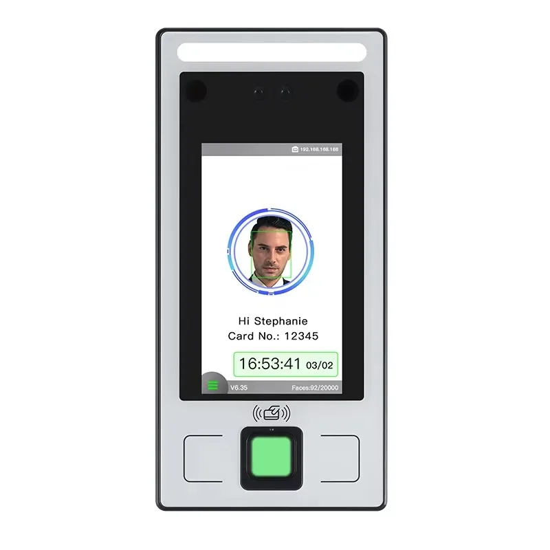 4.3inch Multi-Biometric Fingerprint Facial Recognition Access Control Time Attendance Device