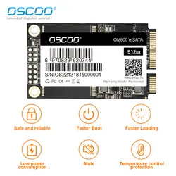 OSCOO 2TB MSATA SSD SATA III 6Gb/s Internal Solid State Drive 1TB Mini Hard Disk for Ultrabook Desktop PC Laptop (30 X 50mm)