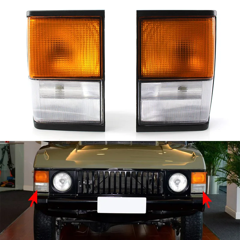 

2Pcs/Set For Range Rover Classic 1971-86 Front Side Corner Lamp Complete Indicator Light Assembly