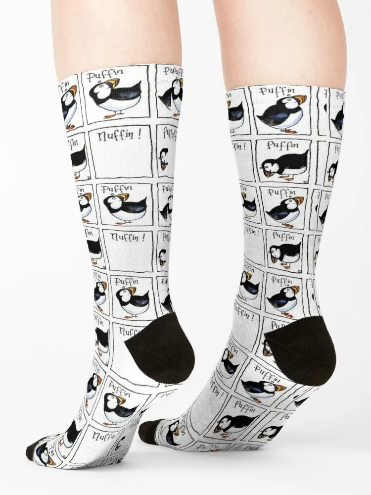 Puffin Puffin Puffin Nuffin Socks crazy gift winter luxury Men Socks Women's