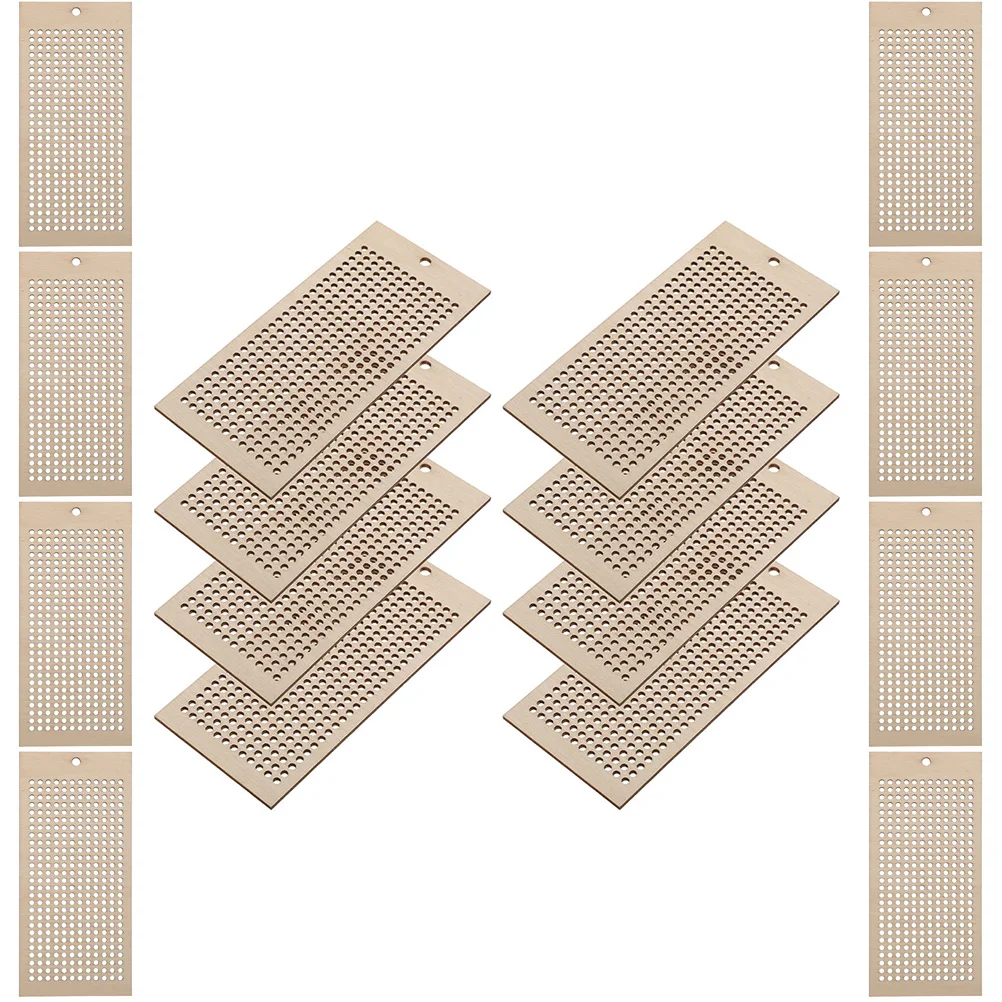 

16 Wooden Bookmarks DIY Cross Stitch Kits Blank Wood Student Craft Projects Pre Holes Design Hollow Out Bookmark Supplies