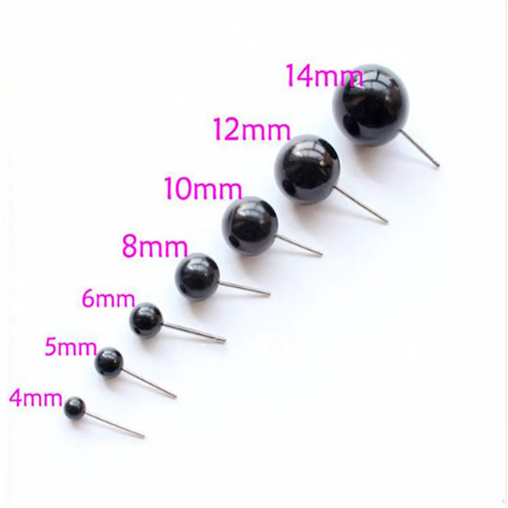 

300Pcs Black Bean Eyes DIY Colored Animal Eyes Needle Style Replacement for Handmade Crafts Art Projects Classroom Supplies
