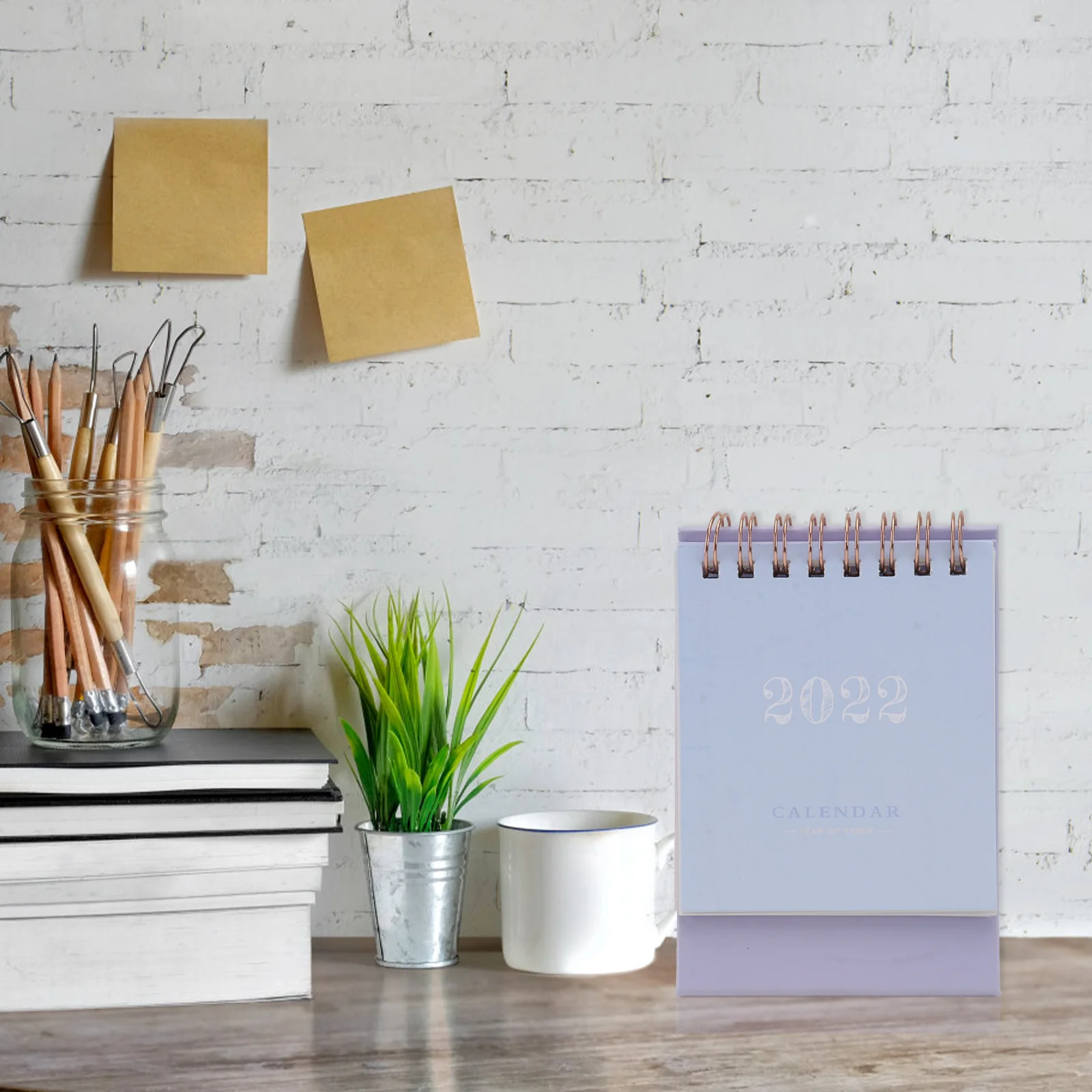 

Mini Calendar Premium Paper Table 2021 Desk Easel Foldable 2022 Memos for Office Coil Simple