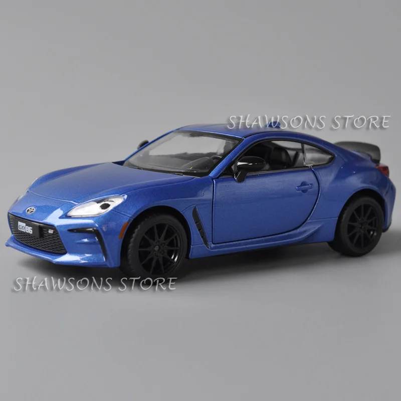 

Литая под давлением модель автомобиля в масштабе 1:28, игрушки Toyota GR86, миниатюрная копия, откат со звуком и подсветкой