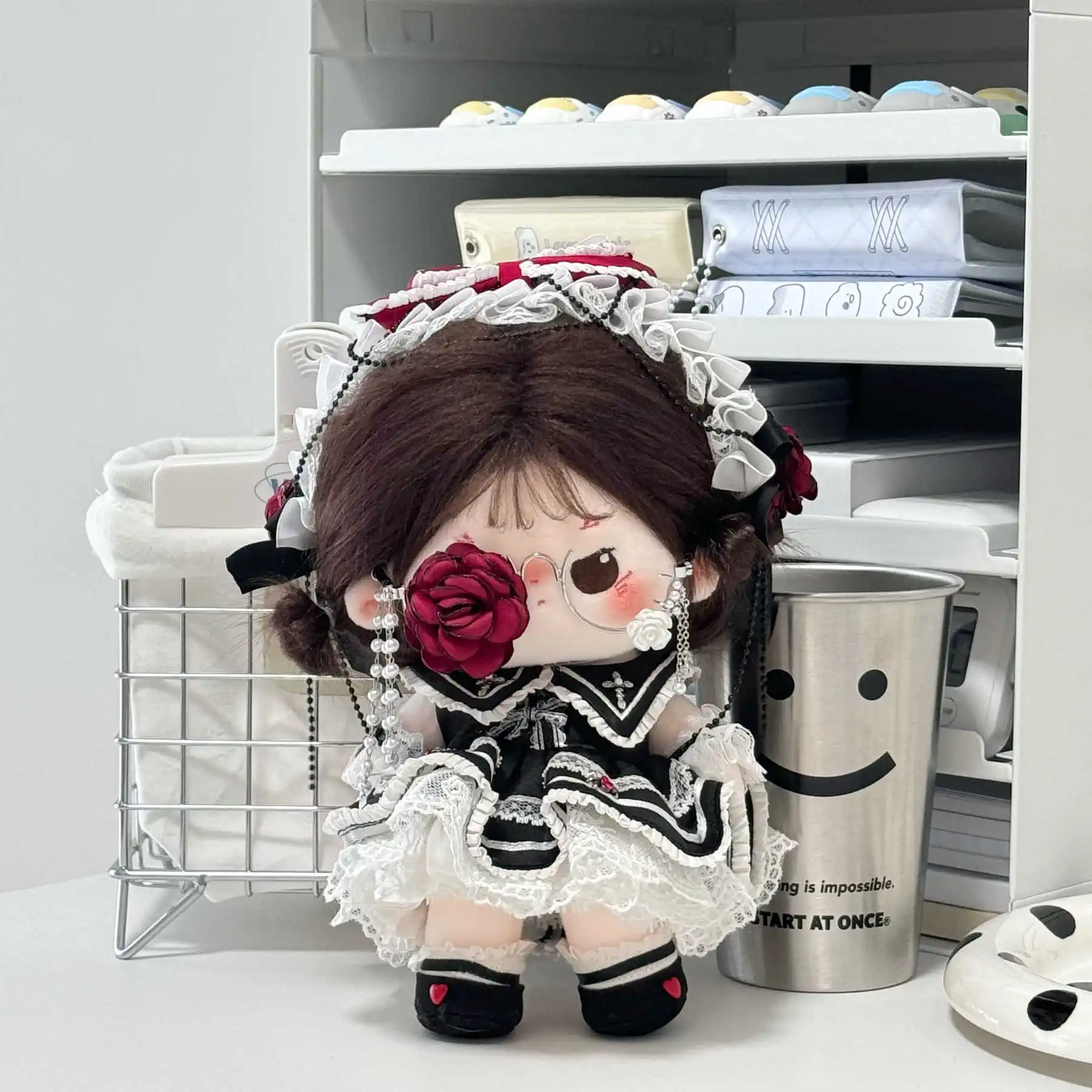 Magnifique fille douce Rose Confession poème vêtements costume Cosplay pour ajustement 20CM pas d'attributs mignon habiller vêtements tenue