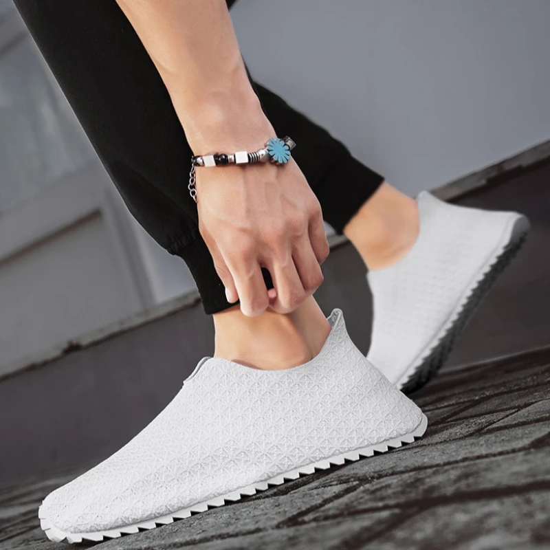 

Летняя дышащая мужская обувь с низким берцем и выдолбленной сеткой большого размера, универсальная обувь для прогулок, уличная обувь