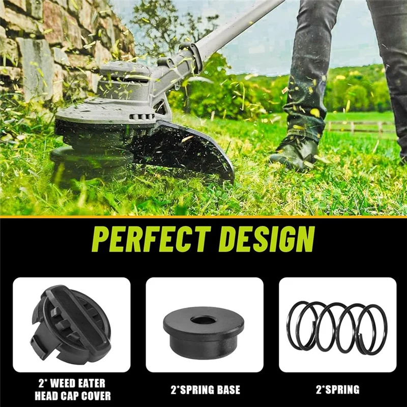 

WORTHOWN-2Pack DWO1DT995 Головка триммера для сорняков с крышкой Weedeater и пружиной для триммера для сорняков, 20 В, детали DCST922