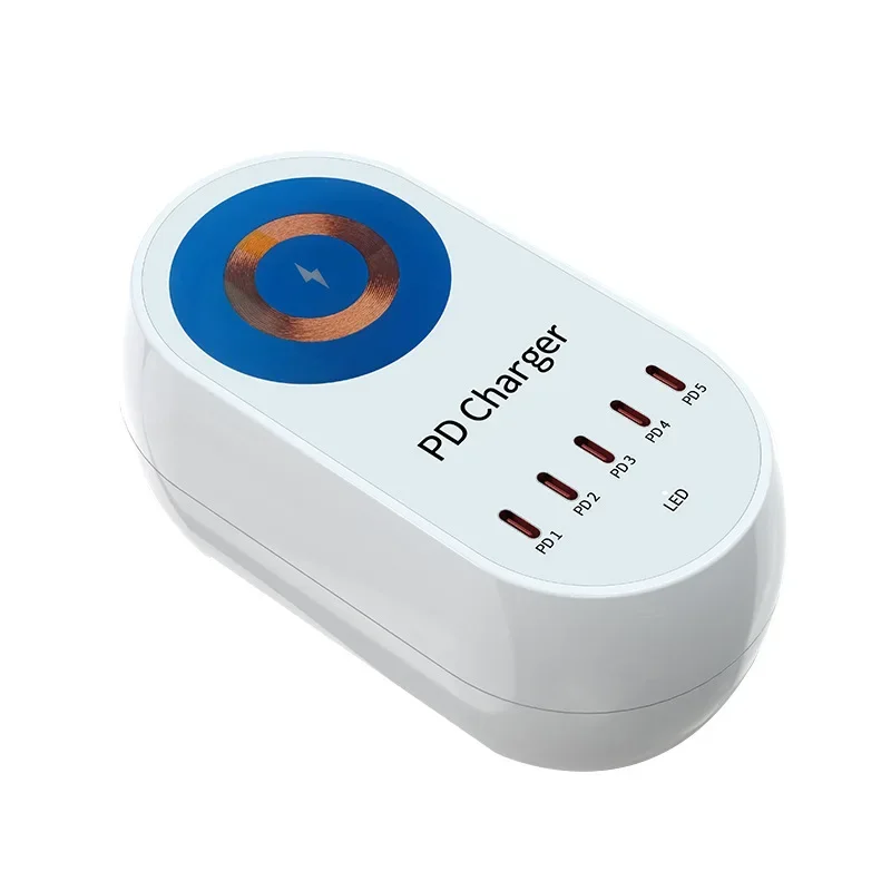 Carregador de Nitreto de Gálio 140W Sucção Magnética Sem Fio Carregamento Rápido PD de Alta Potência, Porta Única, Laptop 100W