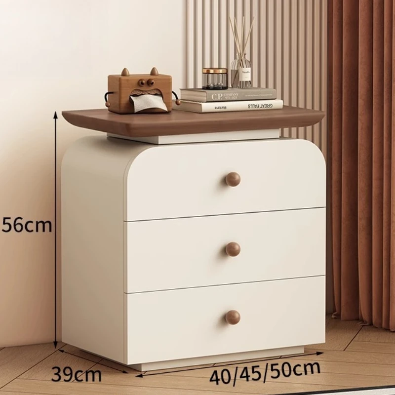 

Роскошная деревянная прикроватная тумбочка Современный минималистский дизайн комнаты Комод Интерьер Белый с выдвижными ящиками mesitas noche Furniture